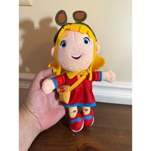 Turkish Airlines High Five Plush Doll Blonde Girl Red Dress Goggles 8.5 Inch